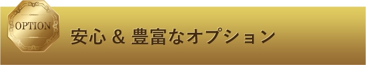 OPTION 安心＆豊富なオプション